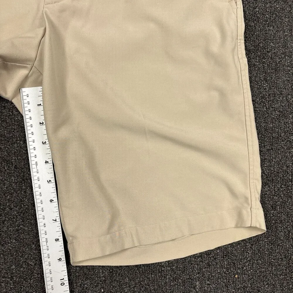 Dunning Golf Shorts Mens Beige Woven Performance Stretch Size 33